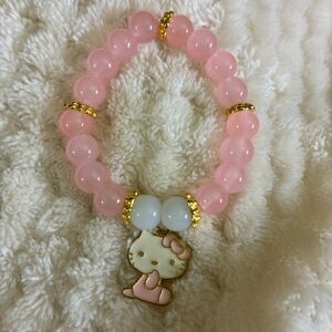Charming Pink and Gold Beaded Bracelet for Kids